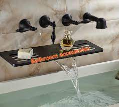 Wall mount tub faucets can be used with all bathtub types but are especially useful for alcove bathtubs, providing a clean and uncluttered look along the tub rim. Wall Mount Tub Faucet Oil Rubbed Bronze Bathtub Faucets On Sale Large Selections Shop Latori Multifunction Oil Rubbed Bronze Wall Mount Bathtub Faucet Fontana Showers Wall Mount Tub Faucet Matte Black