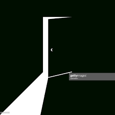 Stock Illustration White Light Falling From Slightly Open Door Door Poster Tattoo Shop Interior Mini Drawings