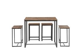 5 piece dining set with 4 stools