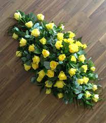 Yellow Rose Casket Spray The Flower Shop Beeston