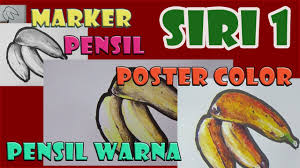 Manfaat pisang yang beragam pun bisa dengan mudah anda dapatkan dengan mengonsumsinya secara rutin. Siri 1 Melukis Buah Pisang Dengan Pensil Colored Pensil Marker Poster Color Lukisan Mzaj Youtube