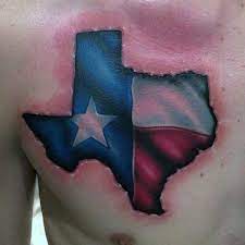Texas star tattoo on left shoulder for men. 70 Texas Tattoos For Men Lone Star State Design Ideas Texas Tattoos Texas Flag Tattoo Tattoos For Guys
