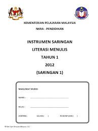 Instrumen saringan 2 bertulis literasi bm. Instrumen Menulis Saringan 1