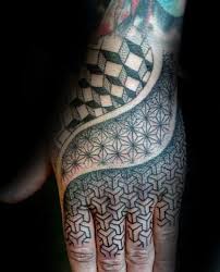 Check spelling or type a new query. 40 Geometric Hand Tattoos For Men Pattern Design Ideas Hand Tattoos Hand Tattoos For Guys Geometric Tattoo Meaning
