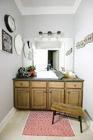 White bathroom vanity counter set lotion/soap dispenser, tray, jars $20 pic hide this posting restore restore this posting. How To Refinish A Bathroom Vanity Bower Power