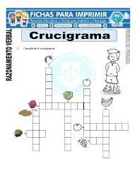 En este espacio puedes encontrar todo tipo de archivos que podrás imprimir para usar en tus clases de español. Ficha De Crucigrama Para Primero De Primaria