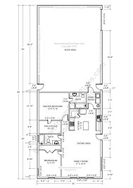 This website is currently unavailable. 2 Bedroom 2 Bath Barndominium Floor Plan For 30 Foot Wide Building With A 30 X 40 Shop Barndominium Floor Plans Pole Barn House Plans Barn With Living Quarters