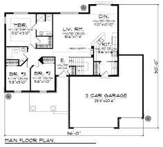It describes a house design that has two levels with the front entrance to the house between the two levels opening at the stair's landing. Craftsman Style House Plan 3 Beds 2 Baths 1351 Sq Ft Plan 70 1013 Dreamhomesource Com