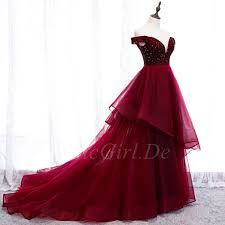 Gothic brautkleider schwarz | meerjungfrau hochzeitskleid mit ärmel. A Linie Gothic Ballkleid Brautkleid Rot Schwarz Tull Perlen Carmen Ausschnitt