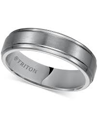 Triton Mens Tungsten Carbide Ring 6mm Comfort Fit Wedding Band Reviews - Rings - Jewelry Watches - Macys Tungsten Wedding Bands Mens Wedding Rings Black Tungsten Carbide Ring