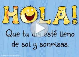 Tarjeta animada de Hola. Que tengas un día lleno de sol.  http://www.correomagico.com/ecards/hola solysonrisas . 1523