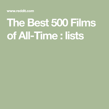 But its politics have weakened its position. The Best 500 Films Of All Time Lists All About Time Film Look In The Mirror