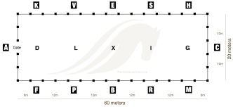 Quality of trot, regularity and tempo. 20x60meter Dressage Arena Dressage Arena