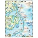 North Carolina Outer Banks Hand-Drawn Map - Xplorer Maps