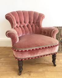Shop for velvet armchairs at cb2. Pink Velvet Scallop Back Victorian Armchair Vinterior