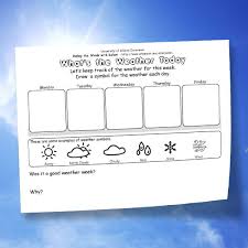 Teacher Printable Week Weather Tracker For Kids Preschool Weather Weather Symbols For Kids Language Therapy Activities
