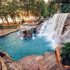 Top 60 Best Pool Waterfall Ideas Cascading Water Features Pool Waterfall Cool Pools Dream Backyard Pool