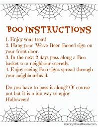 These goodies were left especially for you, it if you go to boobaskets.com you will see you must print out this poem and boo sign, it is key! Fun Halloween Printables Boo Your Neighbors Merry About Town