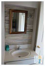 Guest Bath Beachy Rustic Bathroom Update Pallet Wall Bathroom Rustic Bathroom