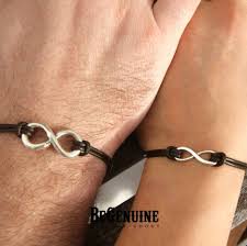 Gift For Couples Matching Infinity Bracelets Engagement Gift Etsy Personalized Leather Bracelet Couple Bracelets Bracelets For Men