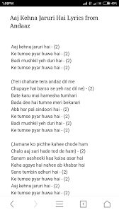Vikash Kumar Aaj Kahna Jaroori Hai Song Lyrics Facebook The audio of aaj kehna zaroori hai song was released on 23rd may, 2003 by shree krishna audio. vikash kumar aaj kahna jaroori hai