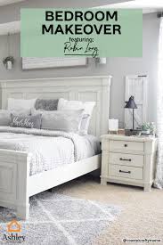 Robin Long Personalizes Master Bedroom With Love Ashley Homestore Bedroom Makeover Modern Farmhouse Bedroom Ashley Furniture Bedroom