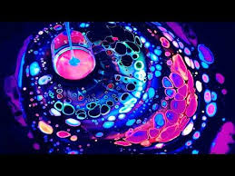 Neon Galaxy Acrylic Pouring Black Light With Neon Color Abstract Art Youtube Acrylic Pouring Art Pouring Painting Acrylic Pouring