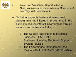 What is the abbreviation for business licensing electronic support system? Seminar On Business Challenges And Opportunities In Malaysia Trade And Investment Opportunities In Malaysia By Mr Mohd Iqbal Mohd Noor Economic Counsellor Ppt Download