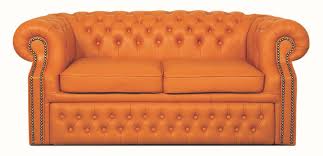 But our jazzy orange sofas don't just look good. Casa Padrino Genuine Leather 2 Seater Sofa Orange 180 X 100 X H 78 Cm Luxury Chesterfield Sofa Bed