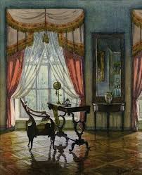 Old Samovar Interiors Of Russian Farm By Natalia Leonova Russian Interiors Interior Illustration Painting Illustration