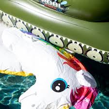 The other shoots out water from the pump. You Can Now Get A Tank Shaped Pool Float With An Actual Working Water Cannon