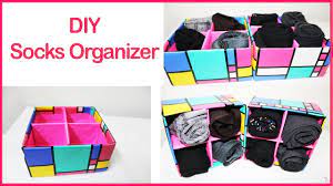 The first thing you need to do is go through your socks and get rid of anything they has a hole, has no mate, is stained or stretched or you no. Diy Socks Organizer How To Organize Socks Easily Youtube