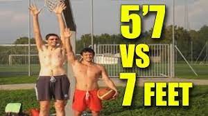 5'7 Dunker vs 7 Feet Dunker - Who Dunks Better? - YouTube