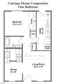 Image Result For 500 Square Foot Ranch Floor Plan Simple Basic 1 Bedroom House Plans One Bedroom House Plans One Bedroom House