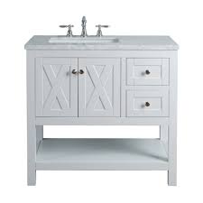 36 bathroom vanity cabinet ceramic top integrated sink faucet & drain m3621. Stufurhome Anabelle 36 Inches White Single Sink Bathroom Vanity Stufurhome