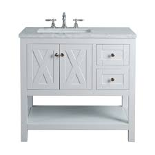 Browse our wide selection of bathroom vanities; Stufurhome Anabelle 36 Inches White Single Sink Bathroom Vanity Stufurhome
