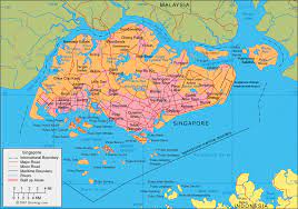 Singapore On World Political Map Singapore Map And Satellite Image