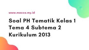 Sehingga dalam 1 subtema bisa ditempuh dalam 1 minggu efektif. Soal Ph Tematik Sd Kelas 1 Tema 4 Subtema 2 Kegiatan Keluargaku Bola Macca