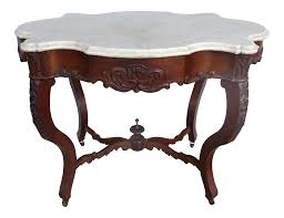 Victorian Marble Top Parlor Table On Casters Furniture Antique Furniture Parlor Table