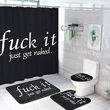 Black And Gray Shower Curtain Sets Funny Quotes Shower Curtain Sets With Non Slip Rugs Toil Https Www Amazon Com Dp B07rhp79d3 Ref Cm White Shower White Shower Curtain Shower Curtain Sets