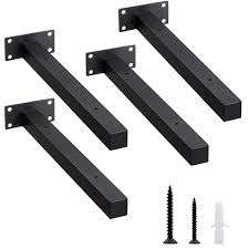 Iron, painted black matt installation: Decor Storage Modern Heavy Duty Rustic Wall Mounted Shelf Bracket Diy Open Shelving Hardware Suit For Kitchen 8inch 4 Pcs Maratti 8 10 12 Inch Floating Shelf Brackets Living Room Brackets Shelf Brackets Supports