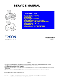 Index > e > epson > printers > epson stylus t20 series. Epson Stylus T21 T24 T27 S21 Color Inkjet Printer Service Manual Printer Computing Usb