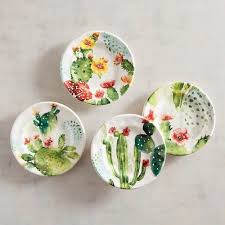 Desert Cactus Salad Plates Set Of 4 Pier 1 Imports Decor Plates Decorative Plates