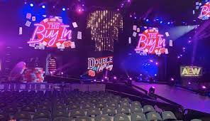 All elite wrestling's inaugural event, double or nothing will take place this saturday, may 25 at the mgm now aew is set to hold its inaugural event double or nothing at the mgm grand garden arena in las vegas. All Elite Wrestling Double Or Nothing Completed Stage Setup Photos
