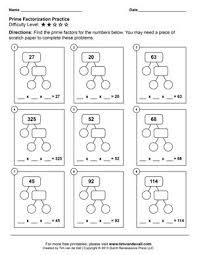 Prime Factorization Worksheets 5th Grade Math Worksheets Pdfs Prime Factorization Worksheet Prime Factorization Prime Factorization Activity