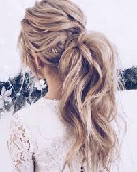 Side bangs might bring up memories of 2000s looks, but, according to byrdie, there are ways to style them that are perfect for the modern day. Gorgeous Ponytail Hairstyle Ideas That Will Leave You In Fab Ponytail Wedding Hairstyles Wedd Messy Ponytail Hairstyles Ponytail Hairstyles Wedding Ponytail