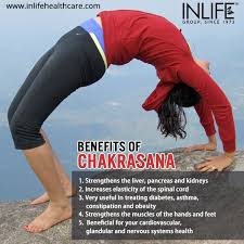 Chakrasana Wheelpose Also Called Urdva Dhanurasana Upward Facing Bow Is An Intermediate Advanced Back Bend That Yoga Benefits Yoga Health Teaching Yoga
