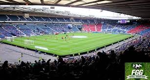 The attendance of 149,415 for the scotland vs. Hampden Park Glasgow Football Ground Guide