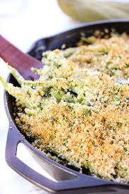 Panko Parmesan Topped Green Bean Casserole Is A Fresh Take On A Classic Topped Off With A Crunch Green Bean Casserole Greenbean Casserole Recipe Bean Casserole