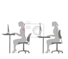 Schreibtische gibt es für vielerlei anforderungsprofile. Richtiges Sitzen Am Schreibtisch Ergonomische Ratschlage Fur Fototapete Fototapeten Ergonomische Infografik Wirbelsaule Myloview De